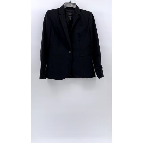 J.Crew Jackets & Blazers - J.CREW Women's Black Solid One-Button Long Sleeve 1035 Bi-Stretch Blazer SZ 00